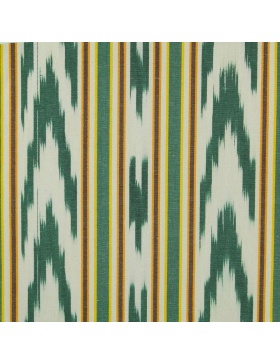 Tossals Green, Mallorcan ikat fabric by Teixits Riera